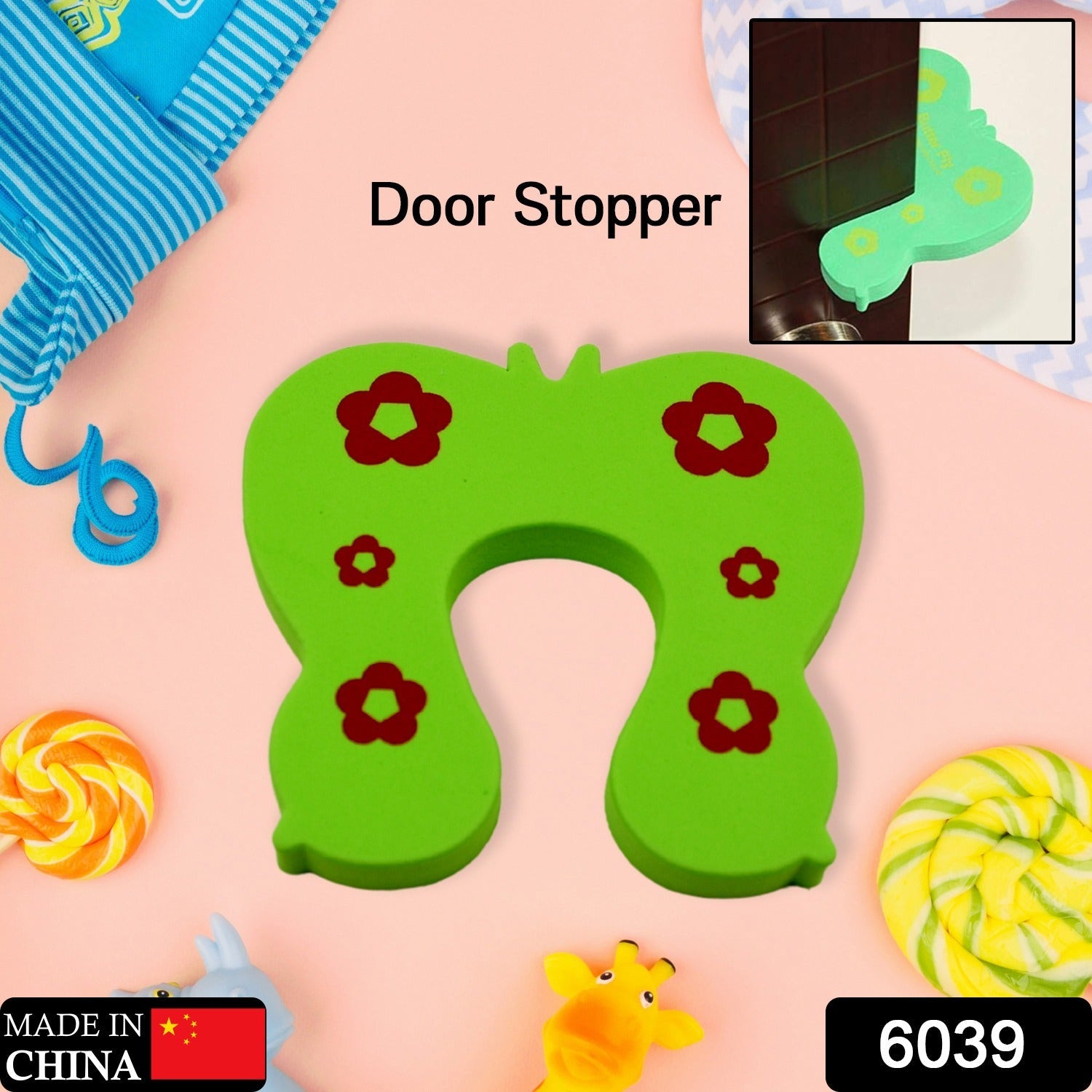 Child door stopper, animal-shaped design, prevents door slamming Child door stopper, animal-shaped design, prevents door slamming